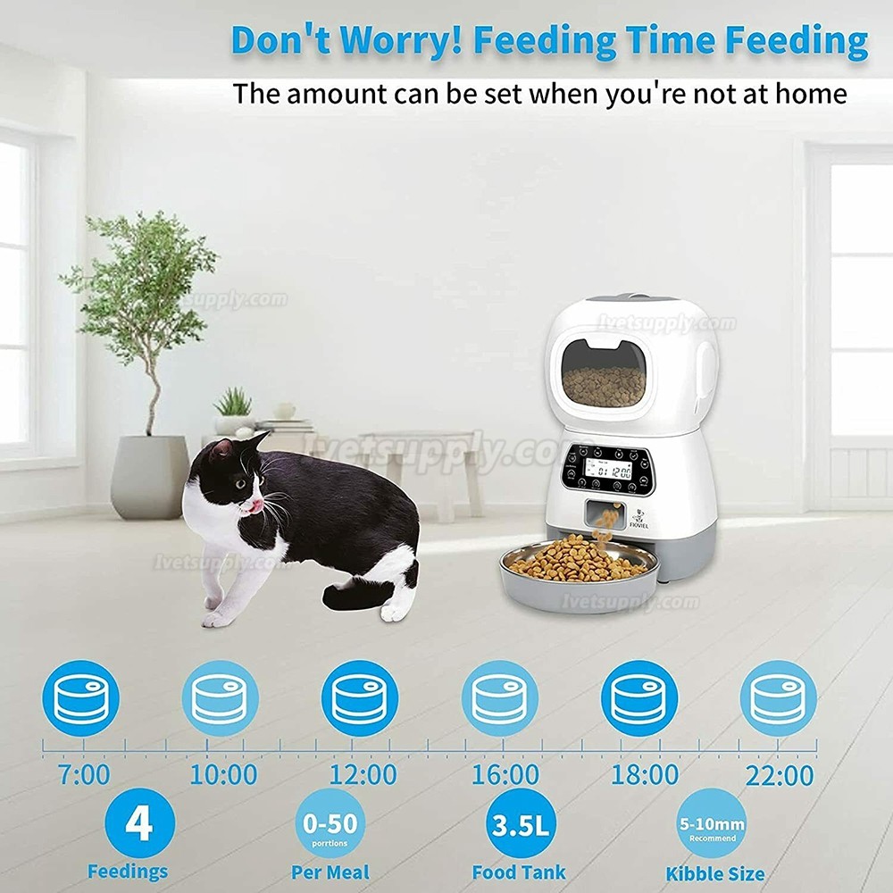 Automatic Cat Feeder 4.5L Timed Cat Feeder with Window LCD